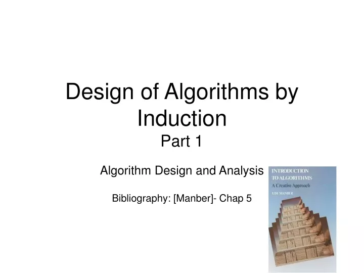 design of algorithms by induction part 1