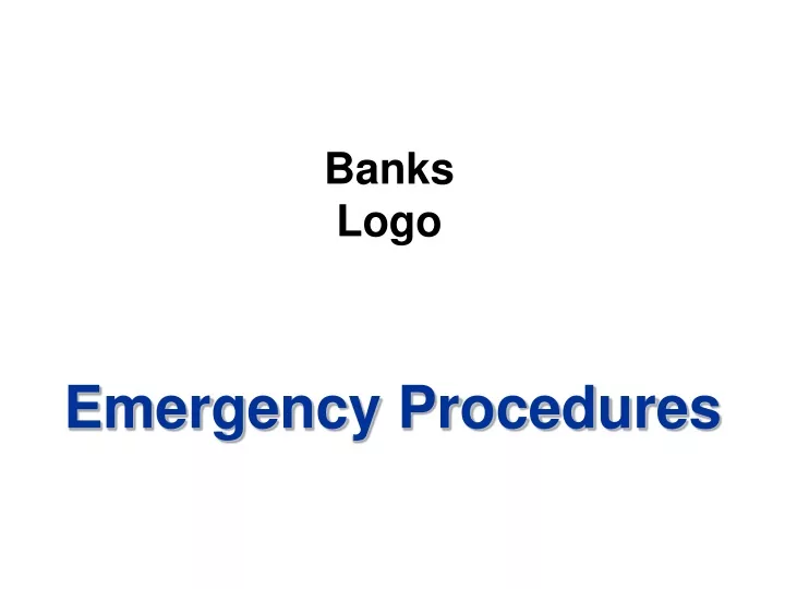 emergency procedures