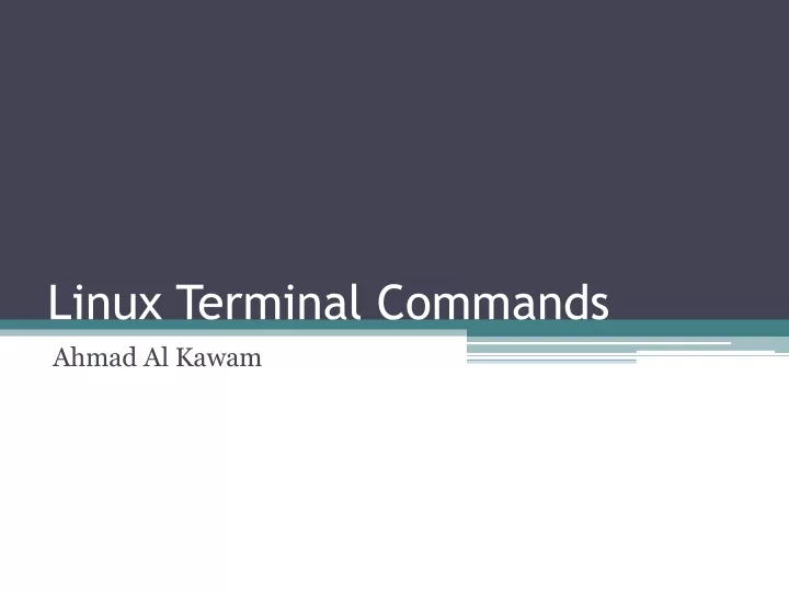 linux terminal commands