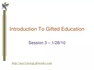 Introduction To Gifted Education