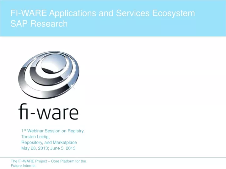 fi ware applications and services ecosystem