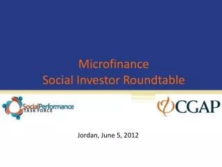 Microfinance  Social Investor Roundtable