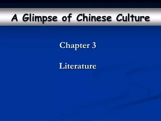 Chapter 3 Literature