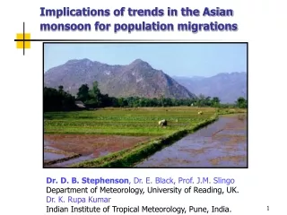 Implications of trends in the Asian monsoon for population migrations