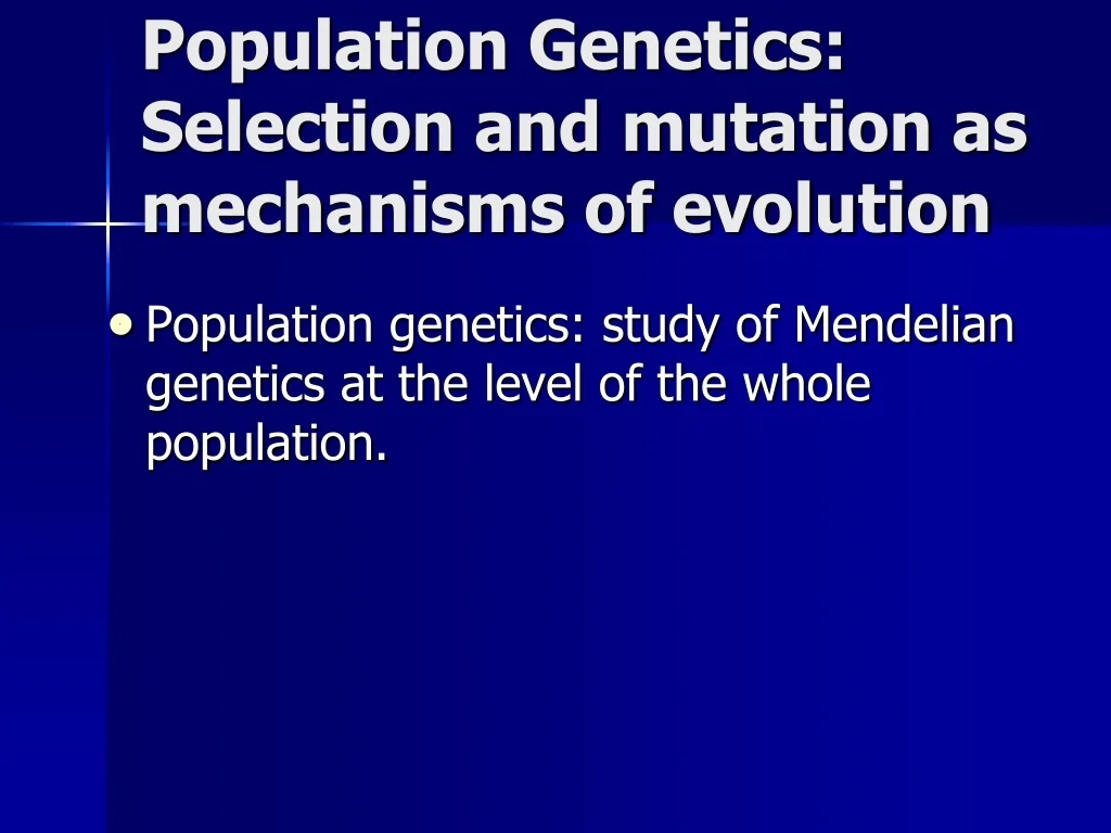 PPT - Hardy-Weinberg Equilibrium in Population Genetics PowerPoint ...