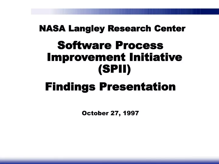 nasa langley research center software process