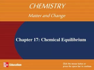Chapter 17: Chemical Equilibrium