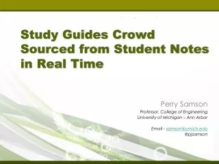 Study Guides Crowd Sourced from Student Notes in Real Time