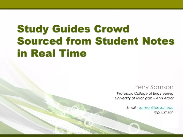 study guides crowd sourced from student notes in real time