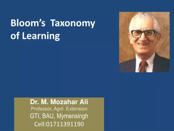 bloom s taxonomy of learning