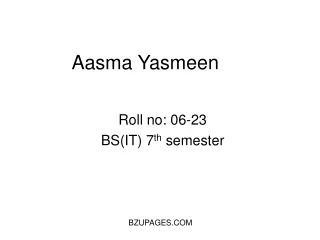 Aasma Yasmeen