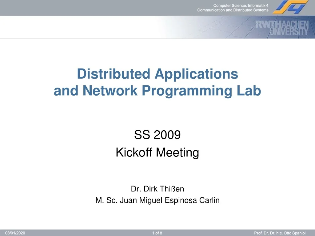 PPT - Distributed Applications and Network Programming Lab PowerPoint ...