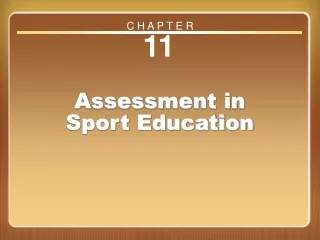 Chapter 11 Assessment in Sport Education