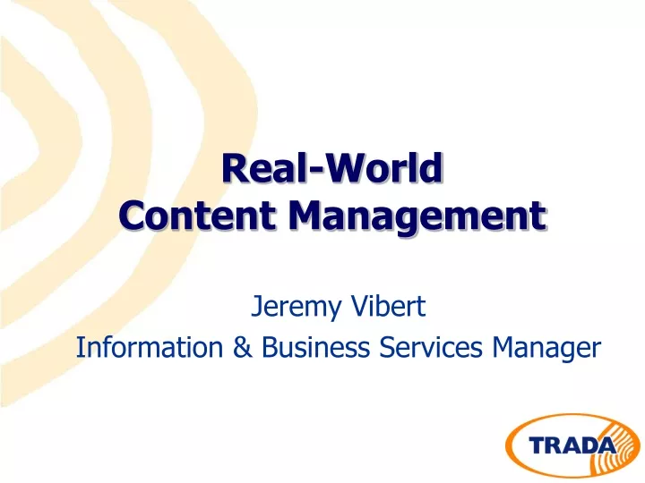real world content management