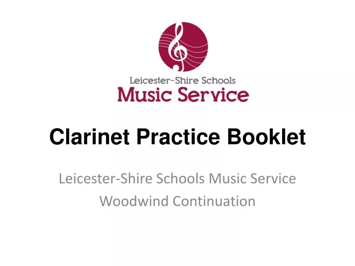 clarinet practice booklet