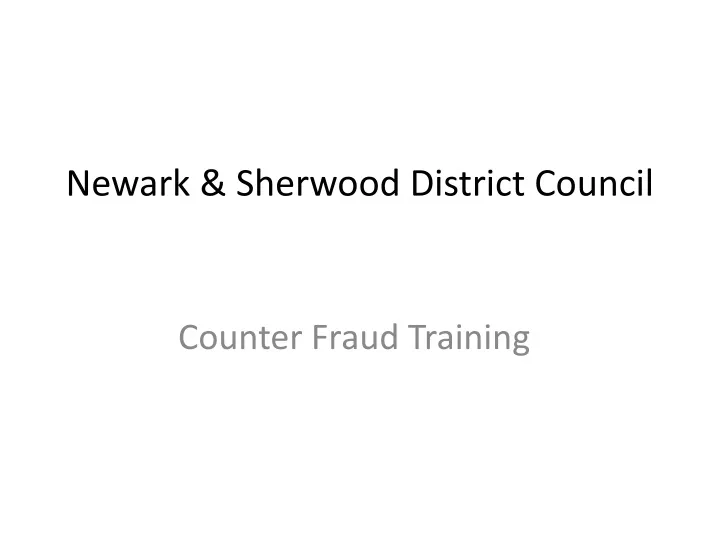 newark sherwood district council