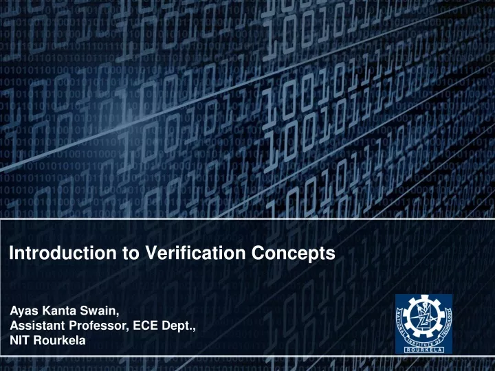 introduction to verification concepts