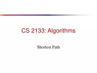 CS 2133: Algorithms