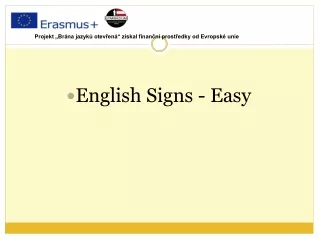 English Signs - Easy