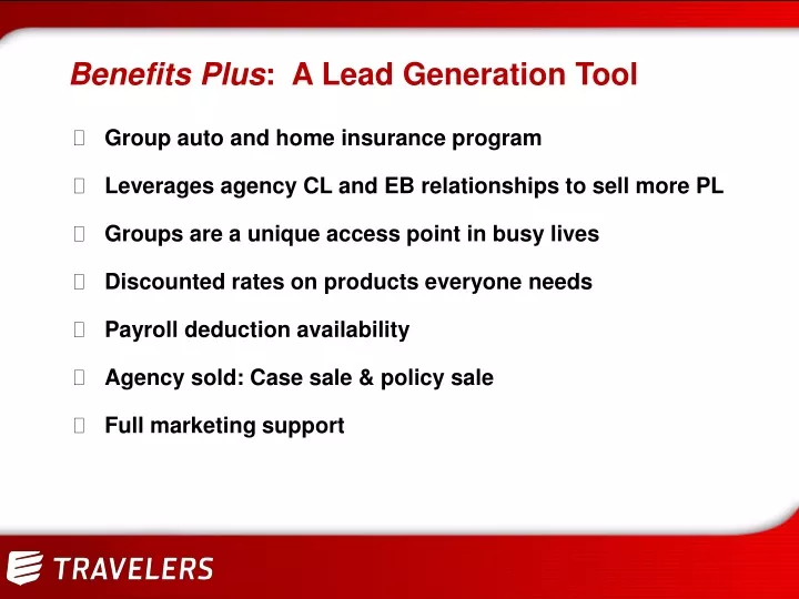 benefits plus a lead generation tool