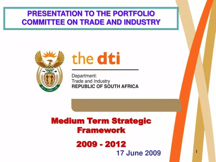 presentation to the portfolio committee on trade