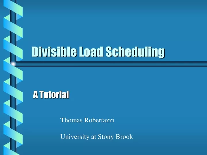 divisible load scheduling