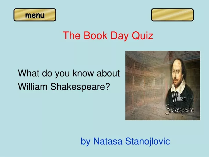 the book day quiz