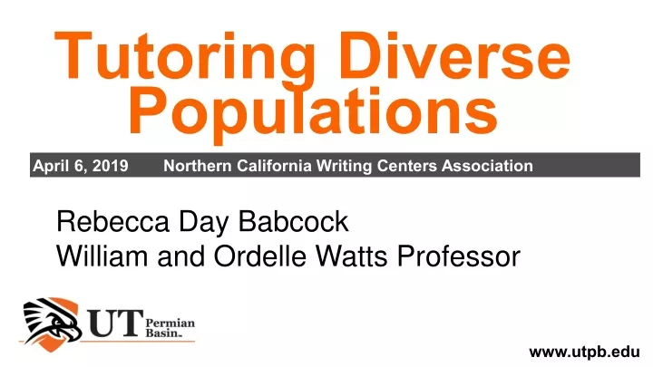 tutoring diverse populations