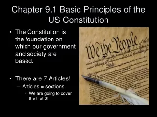 Chapter 9.1 Basic Principles of the US Constitution