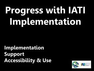 Progress with IATI Implementation