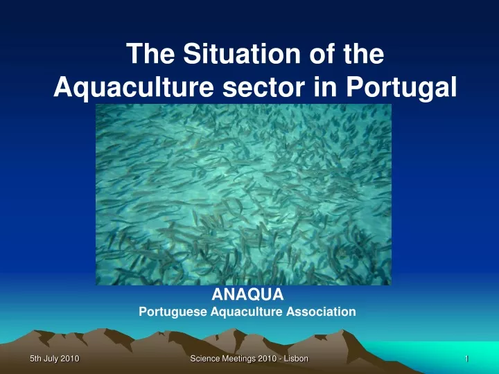 the situation of the aquaculture sector