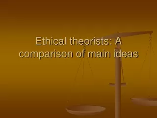 Ethical theorists: A comparison of main ideas