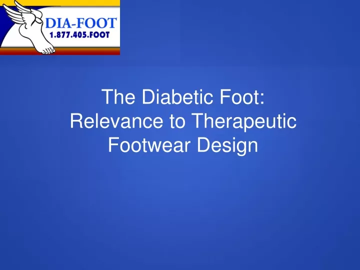 the diabetic foot relevance to therapeutic