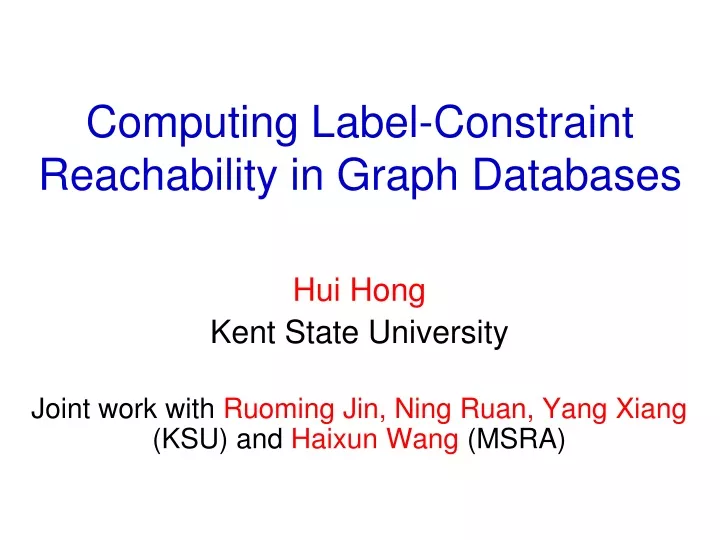 computing label constraint reachability in graph databases