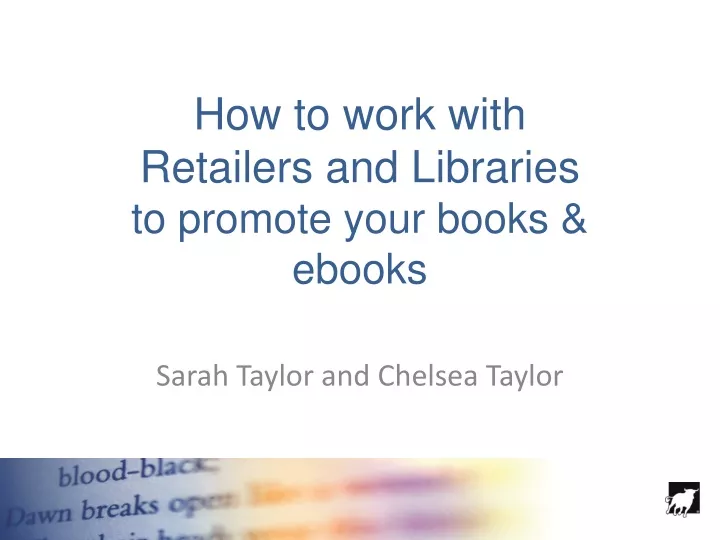 how to work with retailers and libraries to promote your books ebooks