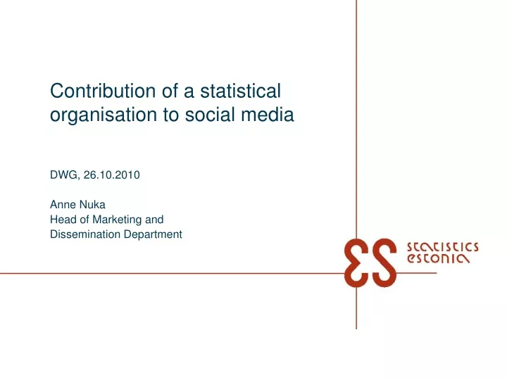 contribution of a statistical organisation to social media