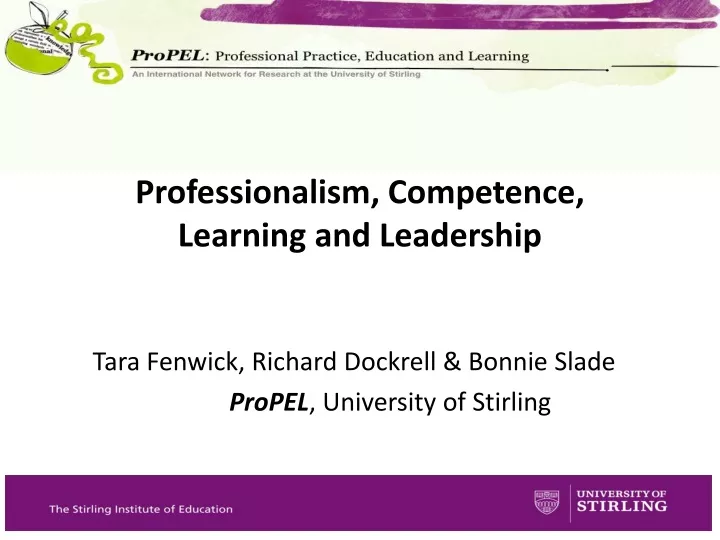 professionalism competence learning and leadership