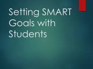 Setting SMART Goals with Students