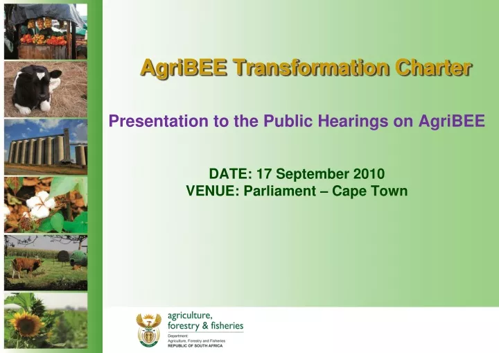 agribee transformation charter