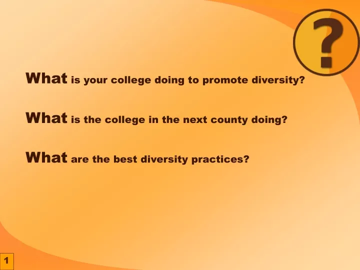 what is your college doing to promote diversity