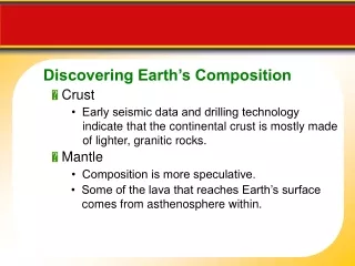 Discovering Earth’s Composition