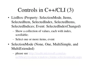 Controls in C++/CLI (3)