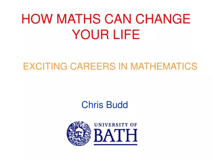 how maths can change your life