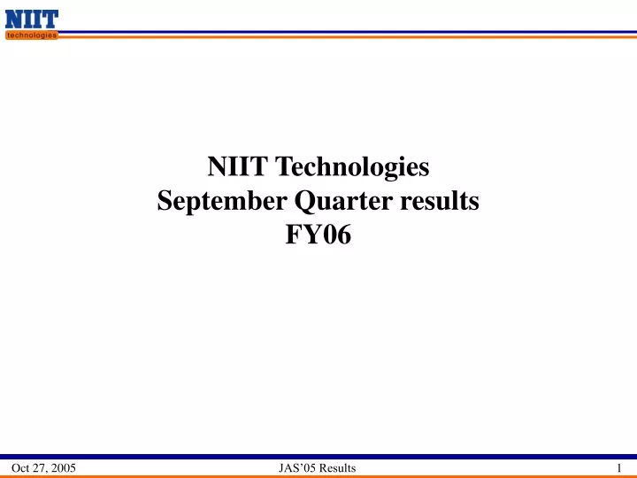 niit technologies september quarter results fy06