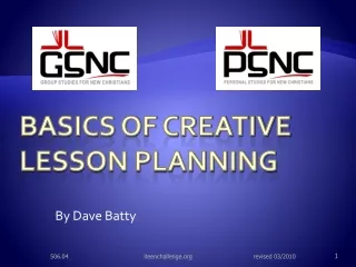 Basics of Creative Lesson Planning