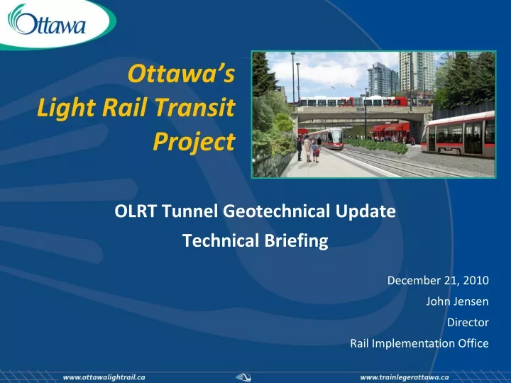 ottawa s light rail transit project