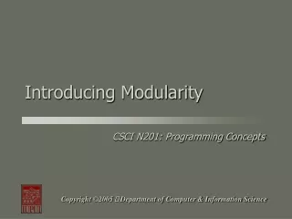 Introducing Modularity