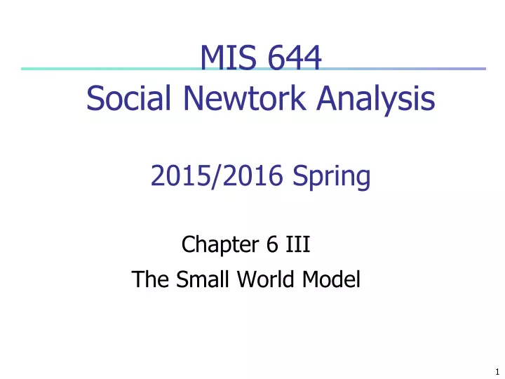 mis 644 social newtork analysis 2015 2016 spring