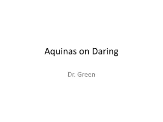 Aquinas on Daring