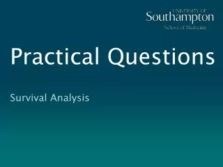 Practical Questions Survival Analysis